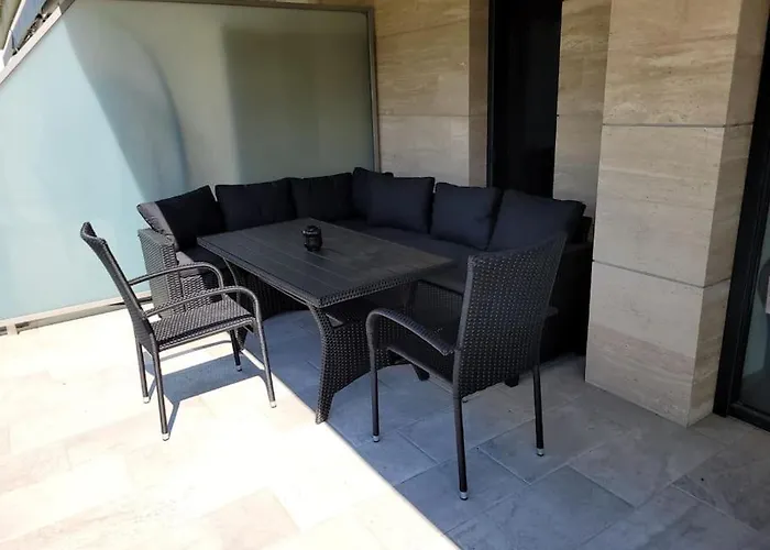 شقة Sunset Direkt Am Mit Pool Garten Terasse Viel Komfort